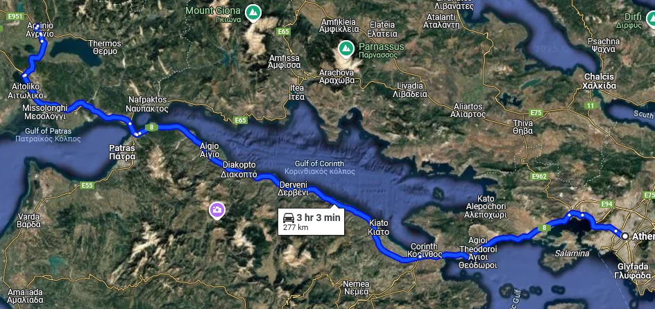 While in Greece I am going to drive to Konstantinos.