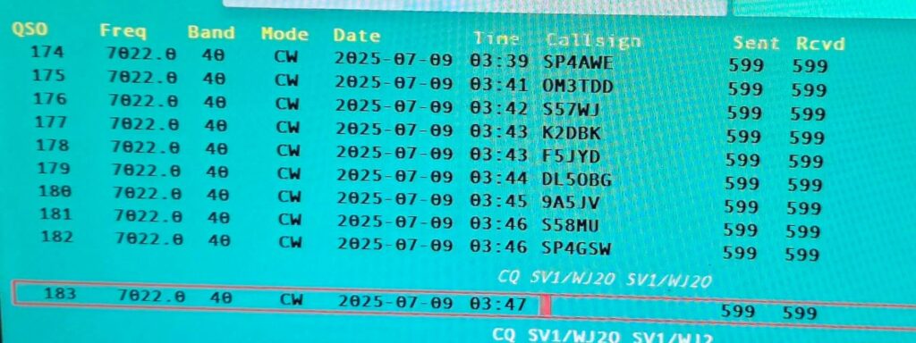 07/09- working a few on 40 meters.