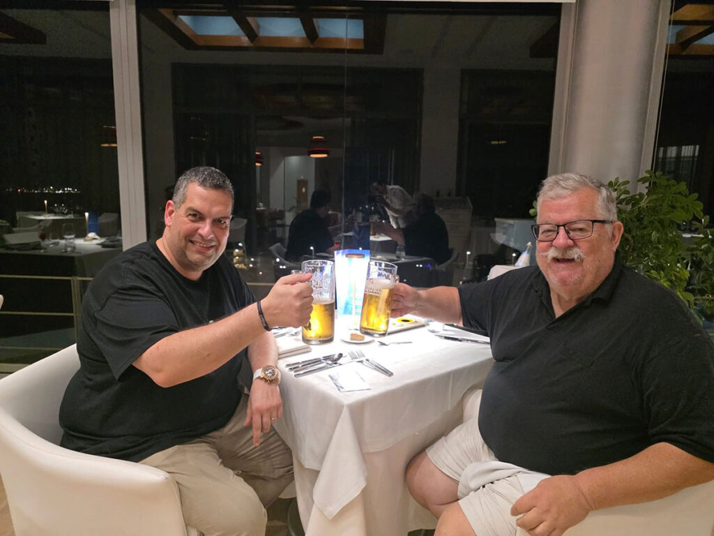 Stathis, SV5DKL, and Dave, SV5/WJ2O